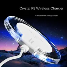 New Wireless Charging Dock Charger Crystal Charging Pad With Receiver for Galaxy S8 S8 Plus Note 8 S7 Edge lPHONE