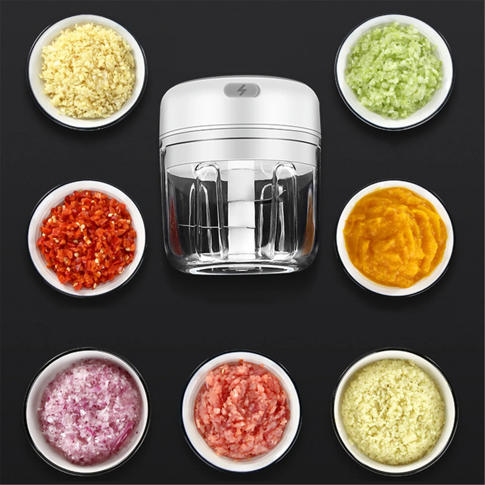 Electric Food Crusher Mini Garlic Press Garlic Crusher Vegetable Chopper For Kitchen Crushed Garlic Crushed Ginger Crushed Chili
Electric Food Crusher Mini Garlic Press Garlic Crusher Vegetable Chopper For Kitchen Crushed Garlic Crushed Ginger Crushed Chili