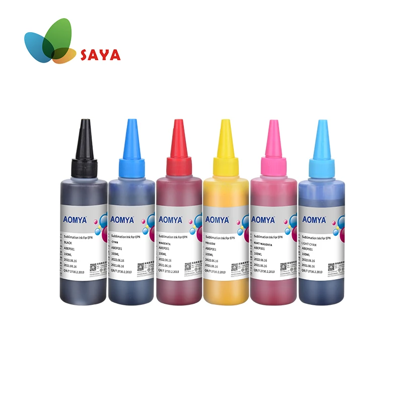 

Saya Sublimation Or Heat Transfer Ink For EPSON Inkjet Printer ET-2720 ET-2760 ET-2750 ET-7710 R230 T50 R270 1390 6 colorx100ml