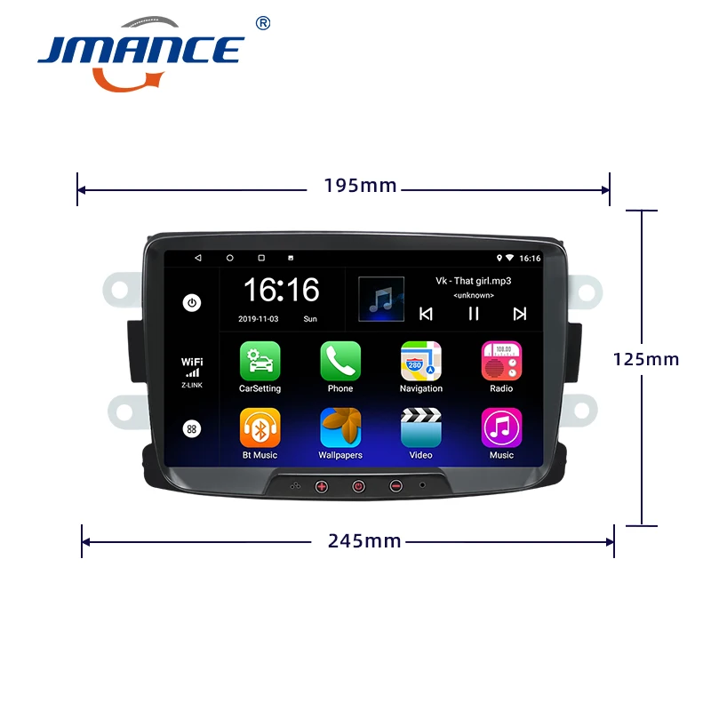 Автомобильный мультимедийный плеер JMANCE Android радио Gps-навигация видео музыкальная