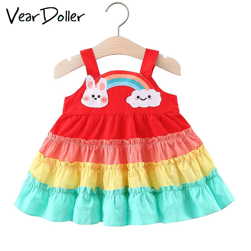 VearDoller Летние Детские платья для девочек с милым рисунком кролика радужного цвета Детская комбинация детская одежда платья для девочек
VearDoller Летние Детские платья для девочек с милым рисунком кролика радужного цвета Детская комбинация детская одежда платья для девочек