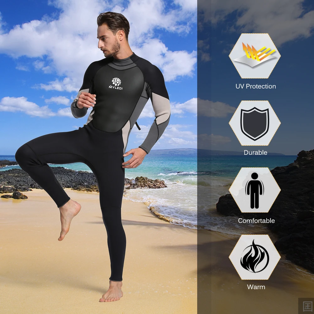 New 3mm One-Piece Close Body Neoprene Diving Suit Winter Long Sleeve Men Wetsuit Scuba Dive Spearfishing Snorkeling Suit
New 3mm One-Piece Close Body Neoprene Diving Suit Winter Long Sleeve Men Wetsuit Scuba Dive Spearfishing Snorkeling Suit