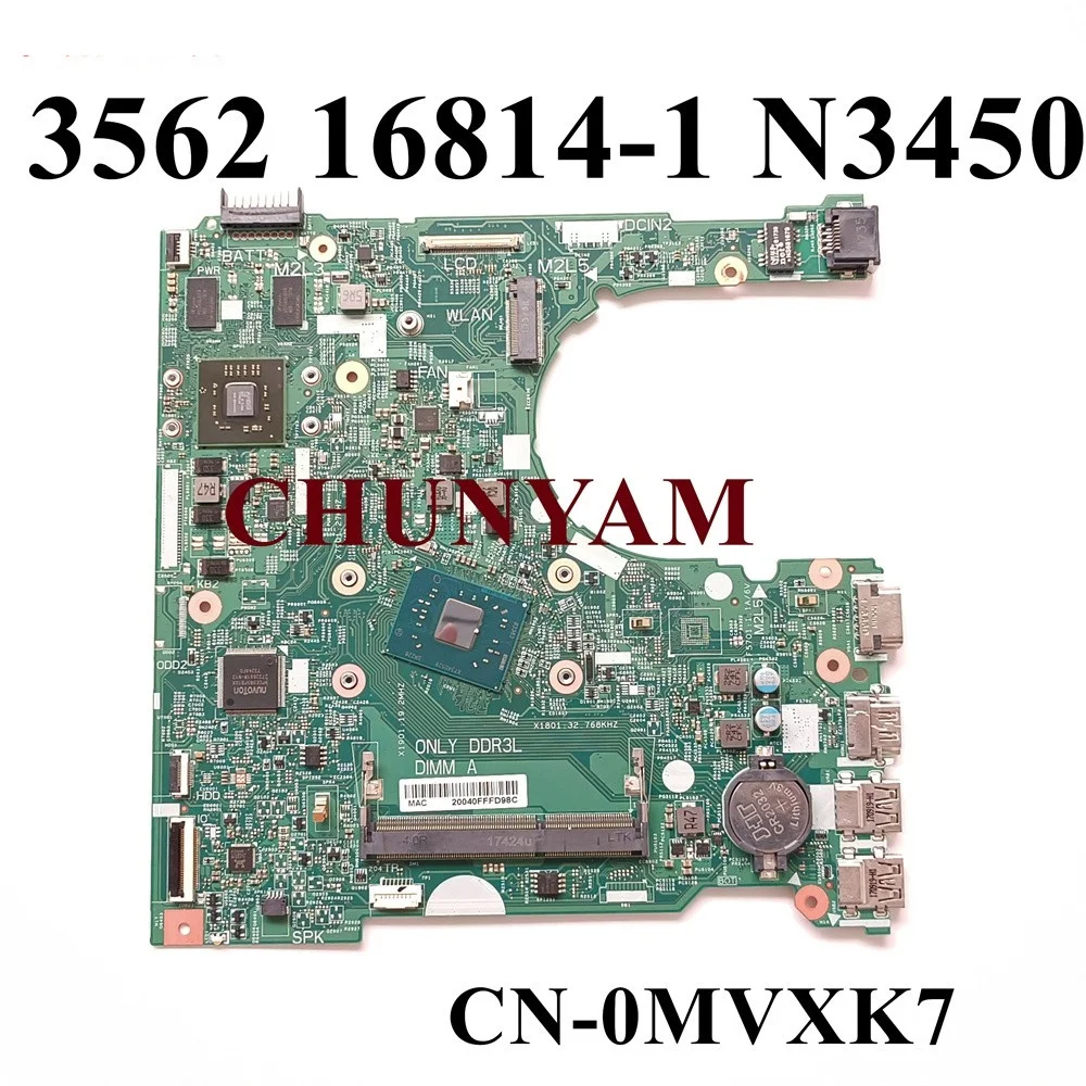 Новый 16814 1 для DELL Vostro 3462 3562 ноутбук материнская плата w/ N3450 2 Гб Видео CN 0MVXK7 MVXK7 100%