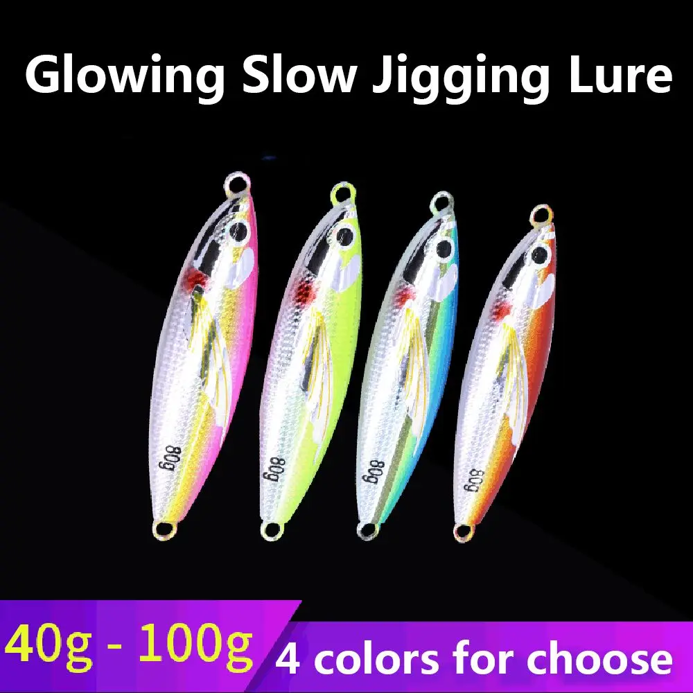 1Pc Metal Jig 1PC 40g 60g 80g 100g Artificial Baits Glowing Slow Jigging Lure Fishing Jigs Fishing Lures Slow Jig
1Pc Metal Jig 1PC 40g 60g 80g 100g Artificial Baits Glowing Slow Jigging Lure Fishing Jigs Fishing Lures Slow Jig