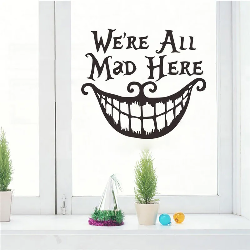 Наклейки на стену с надписью «We Are All Mad Here», для украшения дома, «сделай сам», наклейки на окна, Хэллоуин, фестиваль, роспись, художественные в...
Наклейки на стену с надписью «We Are All Mad Here», для украшения дома, «сделай сам», наклейки на окна, Хэллоуин, фестиваль, роспись, художественные в...