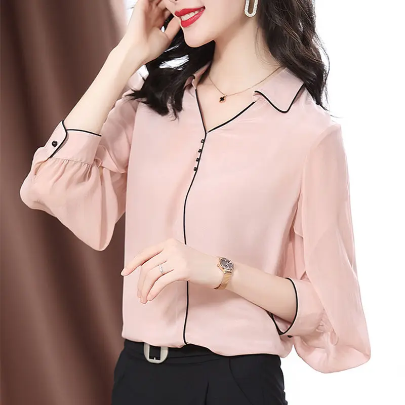 Imitation silk shirt women long-sleeved 2021 spring and autumn new fashion women's satin imitation silk blouse
Imitation silk shirt women long-sleeved 2021 spring and autumn new fashion women's satin imitation silk blouse