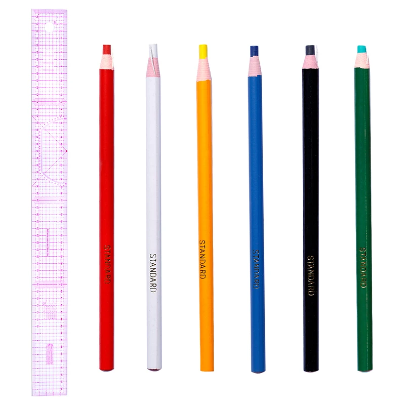 7Pcs Colorful Tailor Chalk SewingClothing Pattern DIY Sewing Supplies Fabric Marker Needlework Accessories With Sewing Ruler
7Pcs Colorful Tailor Chalk SewingClothing Pattern DIY Sewing Supplies Fabric Marker Needlework Accessories With Sewing Ruler