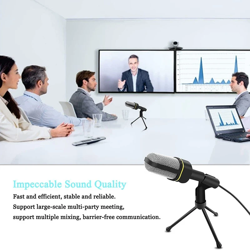 Condenser Microphone Professional Recording Microphone with Tripod Stand for Broadcasting,Chat,Video Conference,YouTube 
Condenser Microphone Professional Recording Microphone with Tripod Stand for Broadcasting,Chat,Video Conference,YouTube