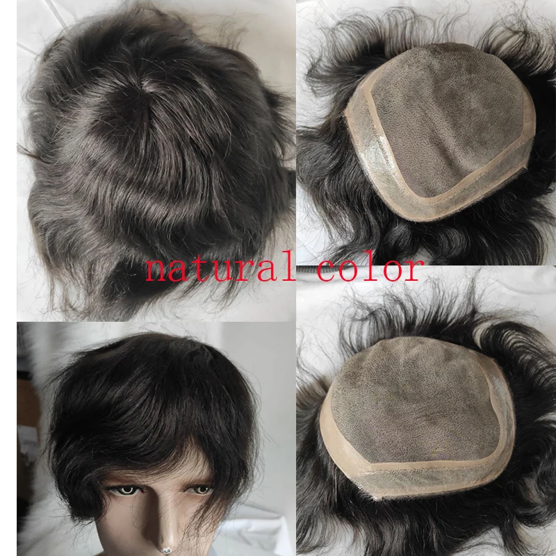 Stock Men's Toupee 100% European Human Hair Replacement Swiss Mono Lace with Strong PU Around Man Hairpiece 1b80 Color 6" x 8"
Stock Men's Toupee 100% European Human Hair Replacement Swiss Mono Lace with Strong PU Around Man Hairpiece 1b80 Color 6" x 8"