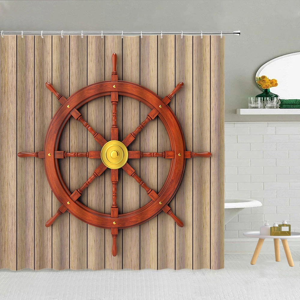 Rudder Sailing Boat Wooden Planks Background Shower Curtain Fabric High Quality Bathroom Supplies Decor With Hook Cloth Curtains
Rudder Sailing Boat Wooden Planks Background Shower Curtain Fabric High Quality Bathroom Supplies Decor With Hook Cloth Curtains
