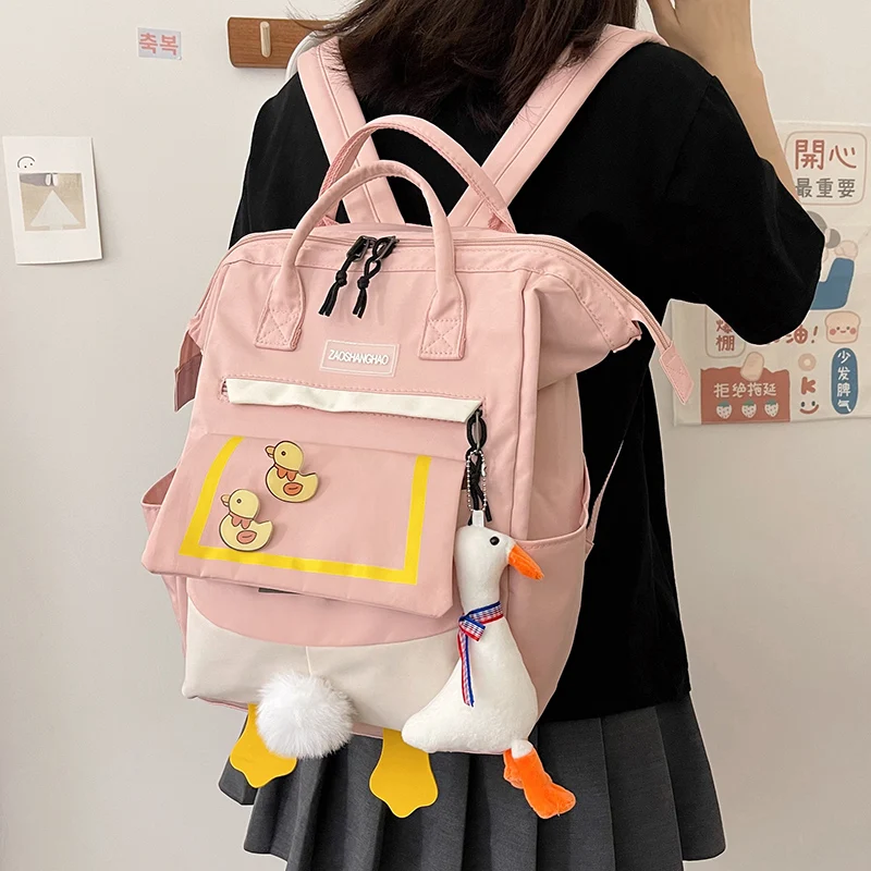 2021 New Preppy School Backpack Women Pink Black Waterproof Backpacks High School Tote Bags For Teen Girl Kawaii Travel Rucksack
2021 New Preppy School Backpack Women Pink Black Waterproof Backpacks High School Tote Bags For Teen Girl Kawaii Travel Rucksack