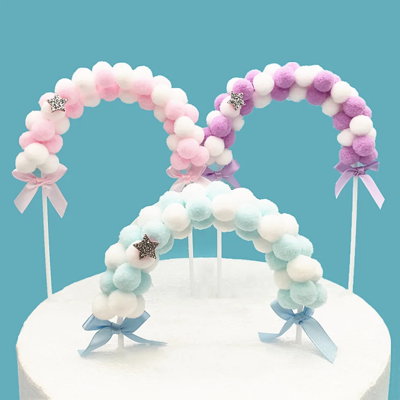 New Pink Blue Soft Pompom Cloud Cake Topper Baby Shower Birthday DIY Cake Top Flags Decoration Festival Party Supplies
New Pink Blue Soft Pompom Cloud Cake Topper Baby Shower Birthday DIY Cake Top Flags Decoration Festival Party Supplies
