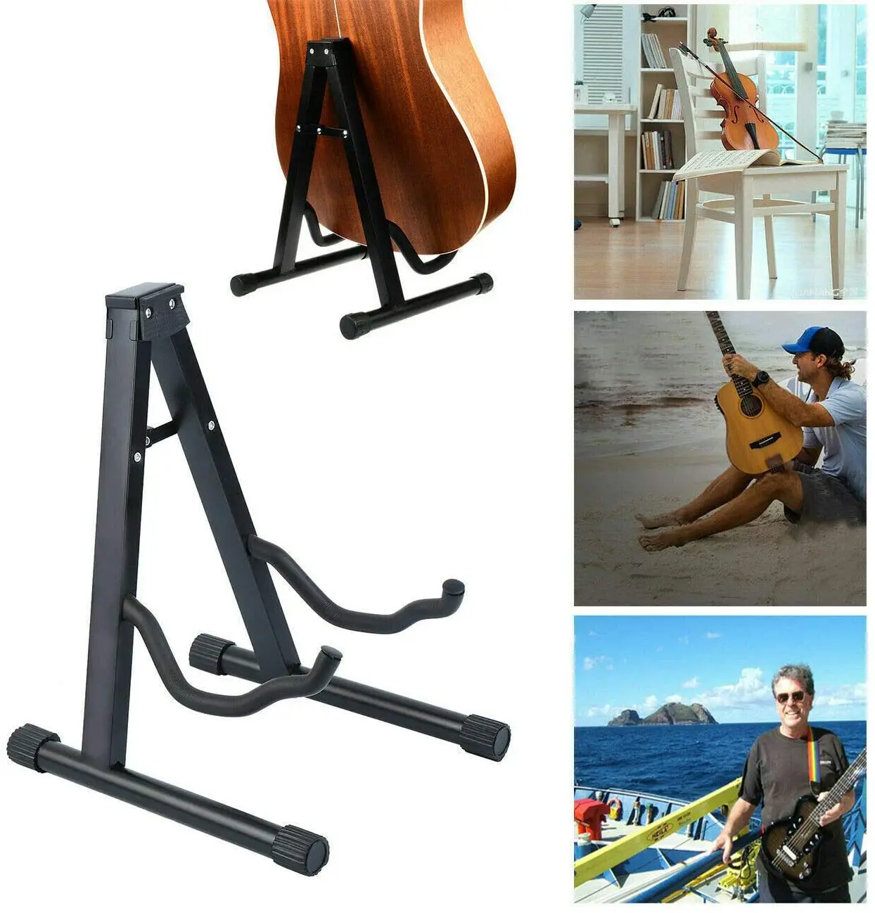 Honhill Portable Folding Tripod Guitar Stand String Instruments Holder for Acoustic Electronic Guitar Bass Ukulele Violin Cello
Honhill Portable Folding Tripod Guitar Stand String Instruments Holder for Acoustic Electronic Guitar Bass Ukulele Violin Cello