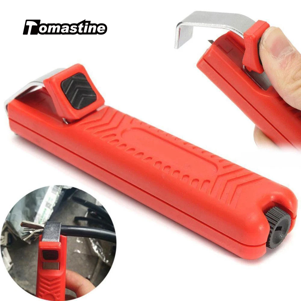Cable Stripping Knife Hand Tools PVC/Silicone/Rubber/PTFE Diameter 8-28mm Cable Knife Wire Stripper Portable Electrician Knife
Cable Stripping Knife Hand Tools PVC/Silicone/Rubber/PTFE Diameter 8-28mm Cable Knife Wire Stripper Portable Electrician Knife