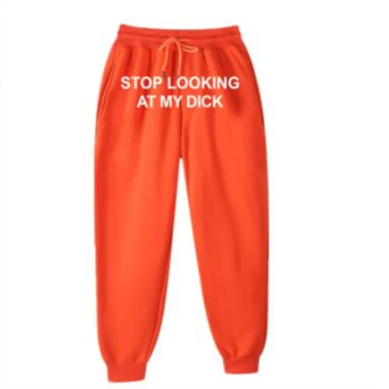 2020 Winter Fleece Sweatpants Men Women Stop Looking At My Dick Printed Jogging Trousers Couples Hip Hop Streetwear
2020 Winter Fleece Sweatpants Men Women Stop Looking At My Dick Printed Jogging Trousers Couples Hip Hop Streetwear