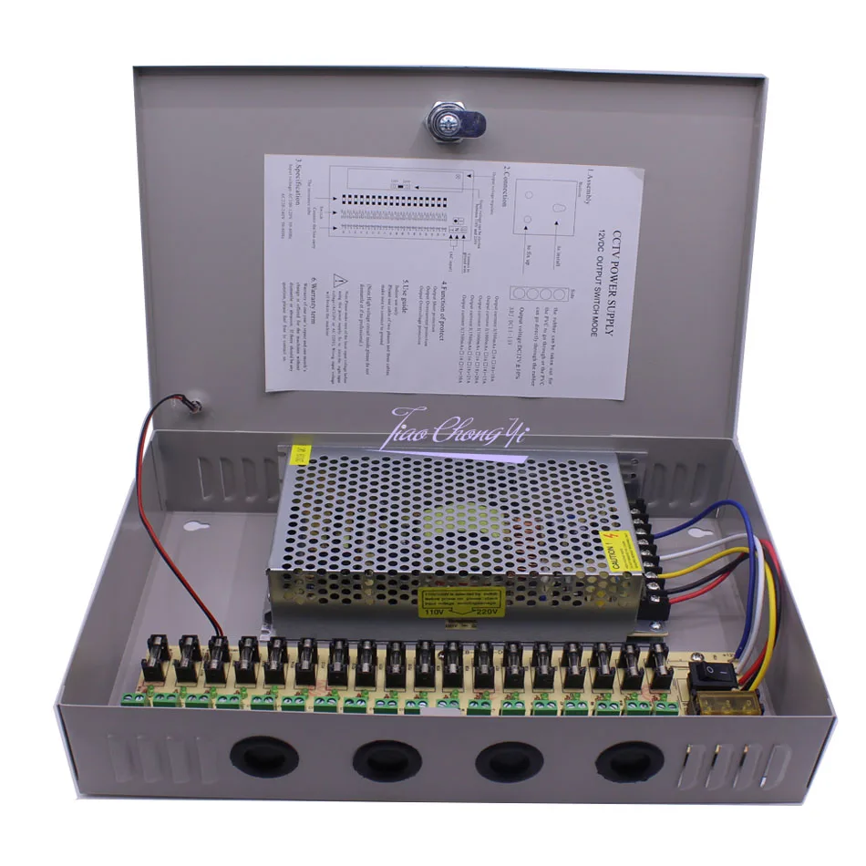 12V 20A импульсный источник питания 18 ch камера блок светодиодный светильник