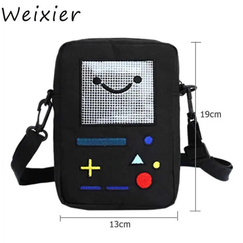 WEIXIER Cute Mini Shoulder Bag for Women Girl Lovely Nylon Robot Printed Phone Messenger Crossbody Bag mochila feminina LL-77
WEIXIER Cute Mini Shoulder Bag for Women Girl Lovely Nylon Robot Printed Phone Messenger Crossbody Bag mochila feminina LL-77