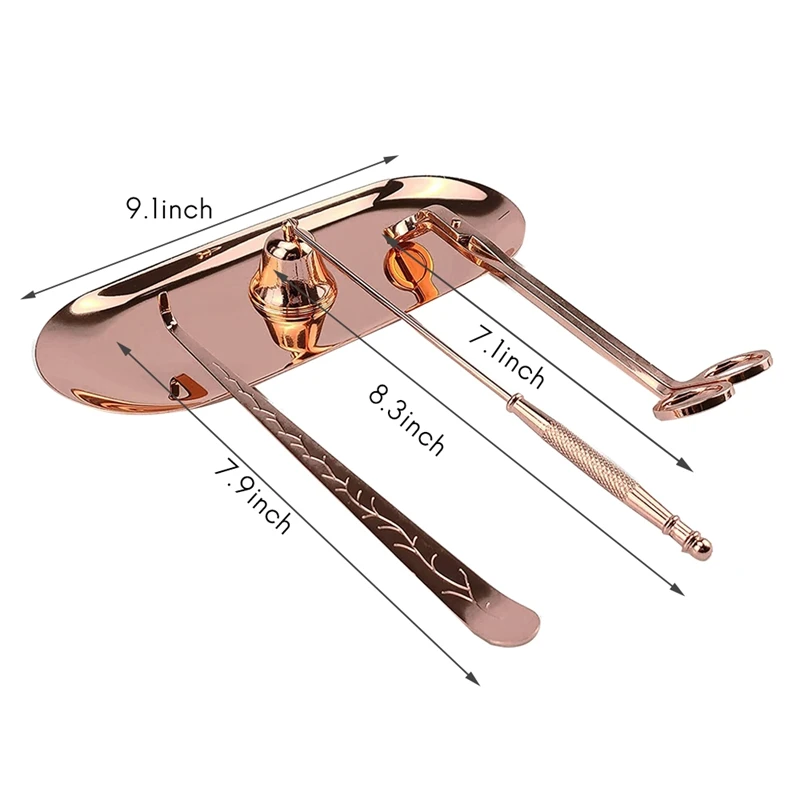 Candle Wick Trimmer Candle Accessory Set, 4-In-1-Candle Wick Dipper, Wick Trimmer, Candle Snuffer and Plate Tray
Candle Wick Trimmer Candle Accessory Set, 4-In-1-Candle Wick Dipper, Wick Trimmer, Candle Snuffer and Plate Tray