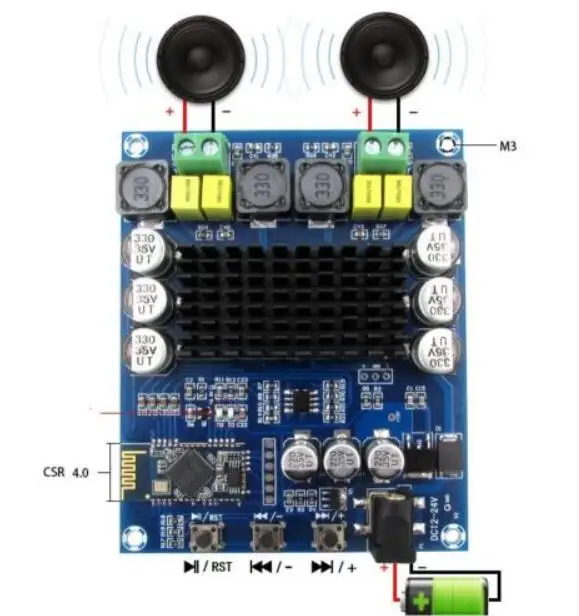 TPA3116D2 120Wx 2 беспроводной Bluetooth 4,0 аудио приемник, плата цифрового усилителя
TPA3116D2 120Wx 2 беспроводной Bluetooth 4,0 аудио приемник, плата цифрового усилителя