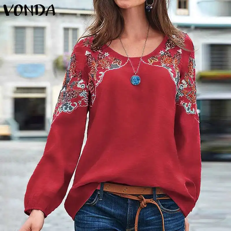 VONDA Autumn Blouses Women Casual O Neck Vintage Printed Long Sleeve Party Shirts Femme Spring Tops Oversized Bohemian Blusas
VONDA Autumn Blouses Women Casual O Neck Vintage Printed Long Sleeve Party Shirts Femme Spring Tops Oversized Bohemian Blusas