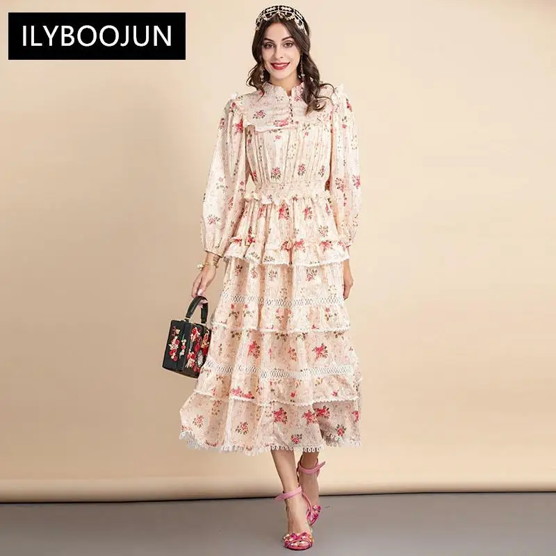 2021 Autumn Fashion Runway Midi Dress Women's Lantern Sleeve Hollow out Floral Print Elegant Holiday Party Dress
2021 Autumn Fashion Runway Midi Dress Women's Lantern Sleeve Hollow out Floral Print Elegant Holiday Party Dress