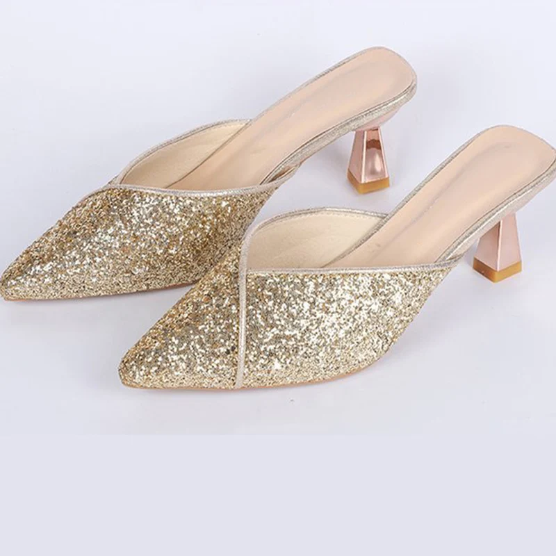 Women's Flip Flops High Heels Sequined Woman Fashion Footwear New 2021Women Pointed Toe Slippers Ladies Summer Shoes Sandals
Women's Flip Flops High Heels Sequined Woman Fashion Footwear New 2021Women Pointed Toe Slippers Ladies Summer Shoes Sandals
