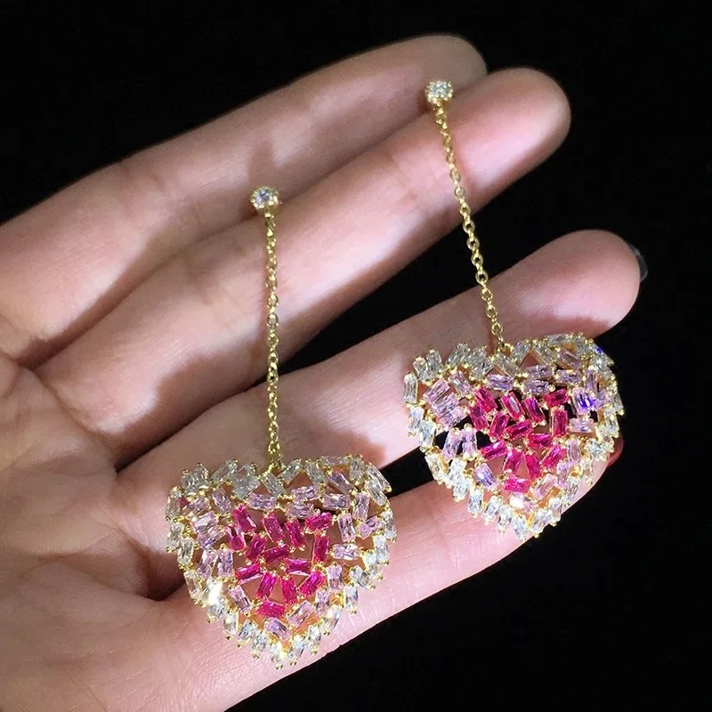 real 14k gold diamond drop earrings for women cute/romantiic rhinestone Heart stud earring luxury wedding Engagement jewelry
real 14k gold diamond drop earrings for women cute/romantiic rhinestone Heart stud earring luxury wedding Engagement jewelry