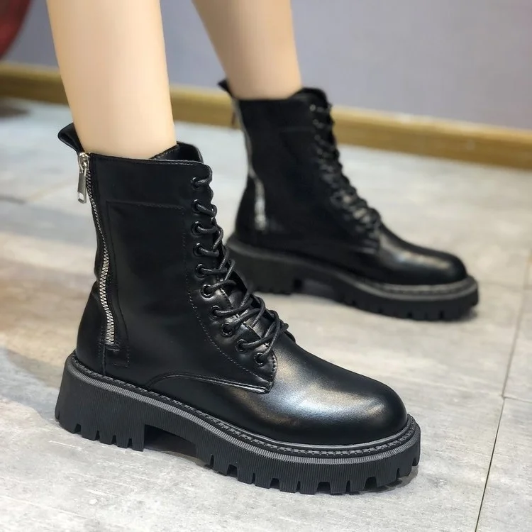 female students spring and autumn 2020 boots new low heel short boots black British style women's shoes
female students spring and autumn 2020 boots new low heel short boots black British style women's shoes