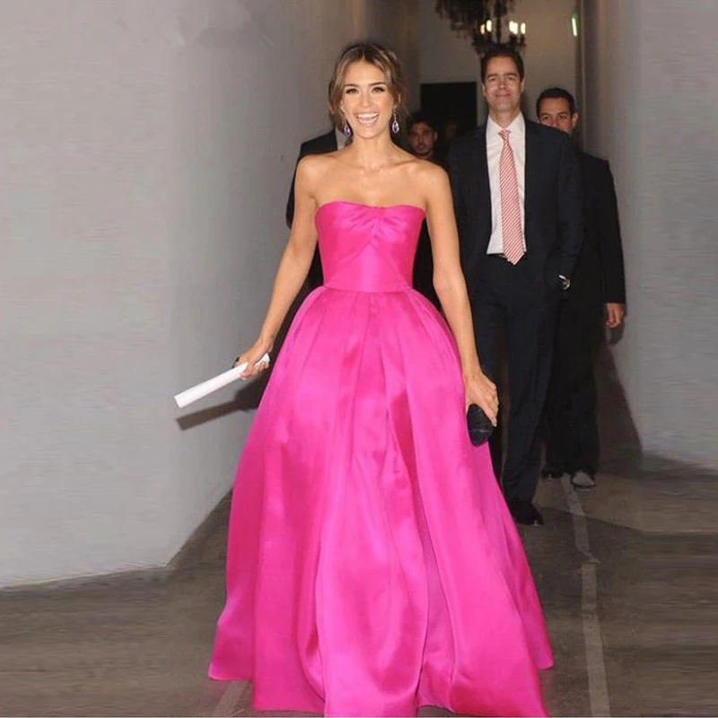 Hot Pink Satin Party Dress 2022 Vestidos Longos Para Festa Strapless Floor Length Evening Dresses Cheap Long Prom Gowns
Hot Pink Satin Party Dress 2022 Vestidos Longos Para Festa Strapless Floor Length Evening Dresses Cheap Long Prom Gowns