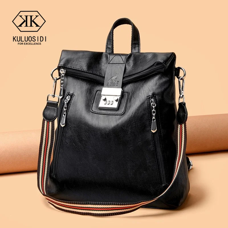 2021 New Women Backpack Multifunction Bags Anti Theft Lock High Quality Leather Women School Bags For Teen Travel Backpacks
2021 New Women Backpack Multifunction Bags Anti Theft Lock High Quality Leather Women School Bags For Teen Travel Backpacks