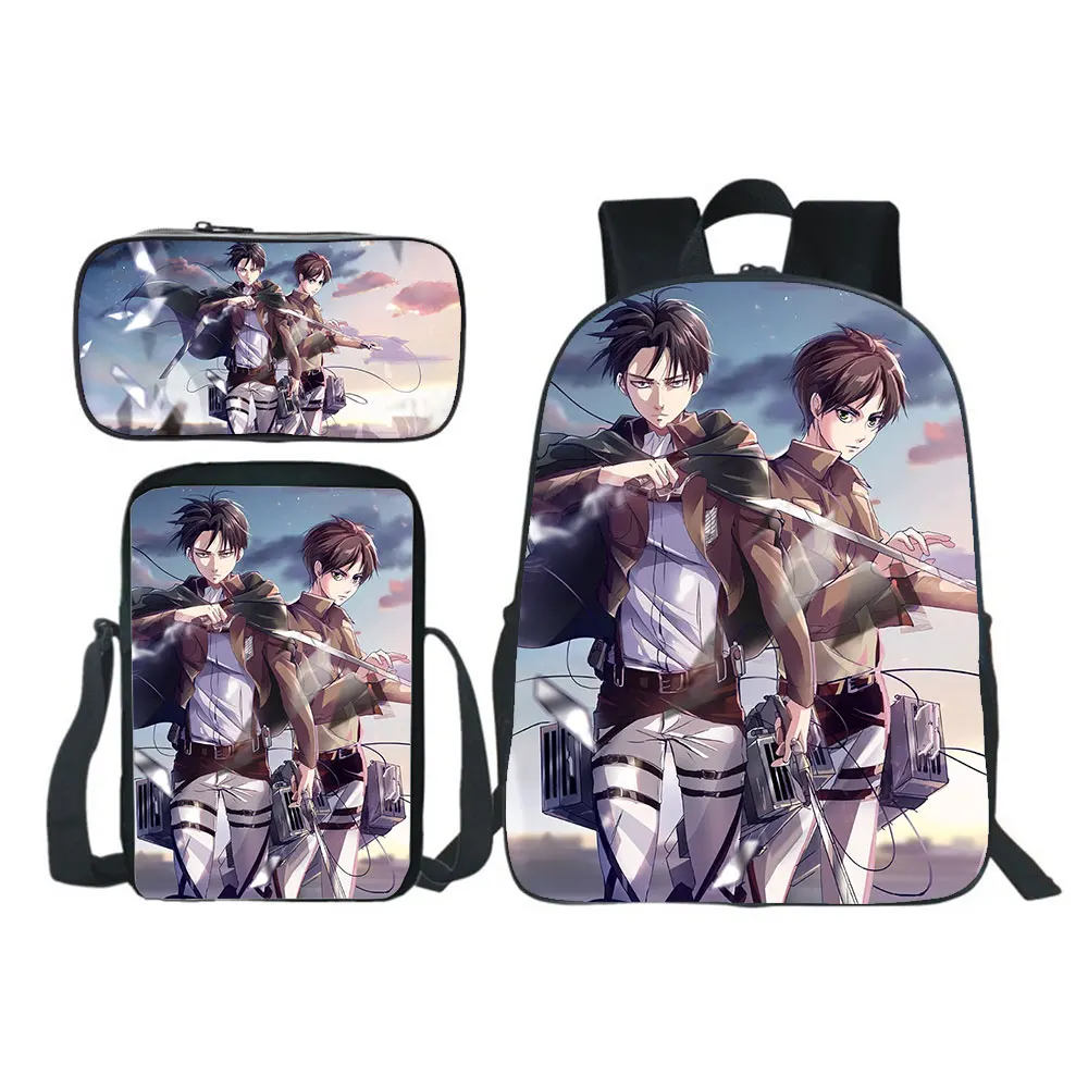 Attack On Titan School Bags Wing Of Freedom Printed Backpack Boy Girl Messenger Bag Pencil Case School Stationery 3 Pieces/set
Attack On Titan School Bags Wing Of Freedom Printed Backpack Boy Girl Messenger Bag Pencil Case School Stationery 3 Pieces/set