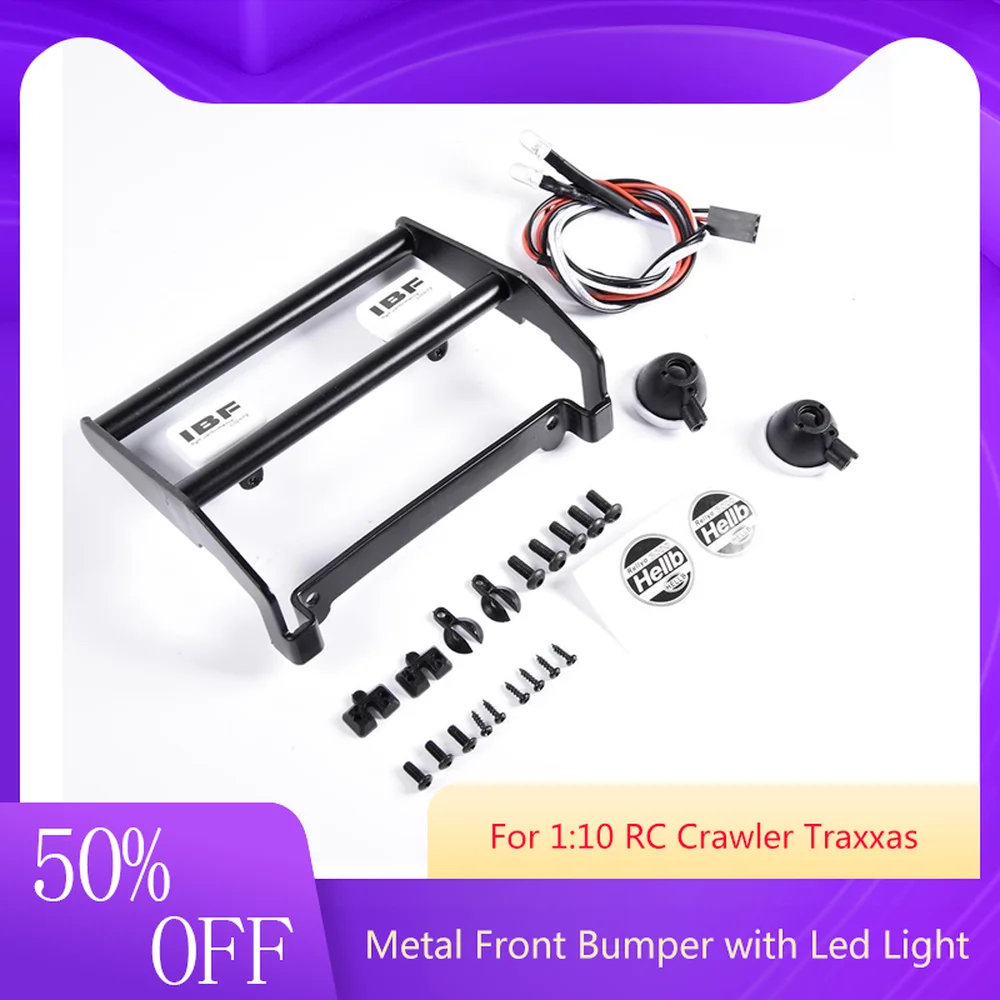 Metal Front Bumper with Led Light Anti Collision Bumper Kit for 1:10 RC Crawler Traxxas TRX-4 Bronco 82046-4 K5 HOT SALE
Metal Front Bumper with Led Light Anti Collision Bumper Kit for 1:10 RC Crawler Traxxas TRX-4 Bronco 82046-4 K5 HOT SALE
