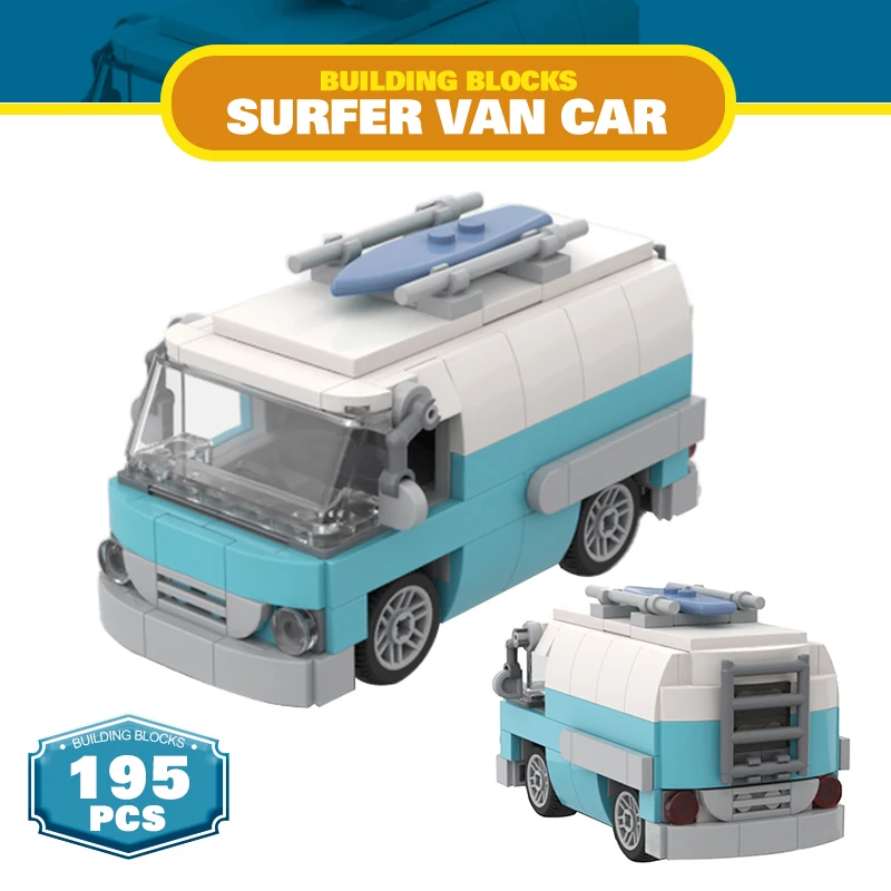 MOC Technical Car Surfer Van Car Building Blocks Set Retro Minibus Bricks Idea Assemble Coach Vehicle Game Toy For Children Gift
MOC Technical Car Surfer Van Car Building Blocks Set Retro Minibus Bricks Idea Assemble Coach Vehicle Game Toy For Children Gift