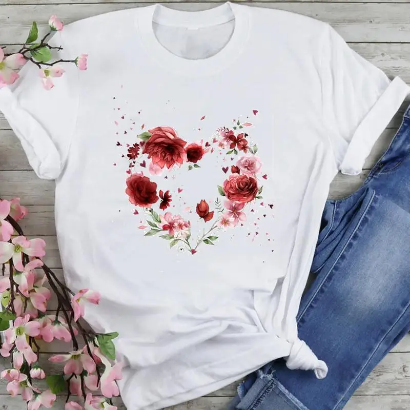 Women Graphic Ladies Floral Watercolor Flower Cartoon Fashion Summer Female Clothes Print Short Sleeve Tops Tees Tshirt T-shirt
Women Graphic Ladies Floral Watercolor Flower Cartoon Fashion Summer Female Clothes Print Short Sleeve Tops Tees Tshirt T-shirt