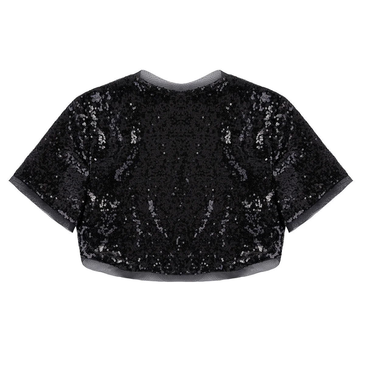 Women Shiny Sequin Cardigan Coat Short Sleeves Open Front Cropped Jacket Bolero Shrug Clubwear Wedding Evening Prom Costumes 
Women Shiny Sequin Cardigan Coat Short Sleeves Open Front Cropped Jacket Bolero Shrug Clubwear Wedding Evening Prom Costumes