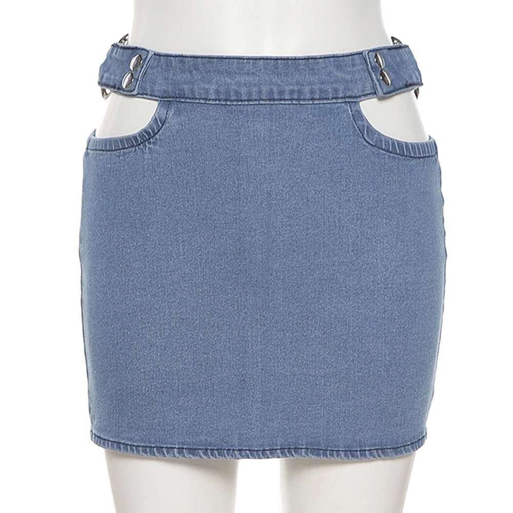 2000s Fashion Hollow Out Blue Denim 2 Piece Sets Y2K Streetwear Belted Strapless Tops and Short Jeans Skirt Co-ord Suits
2000s Fashion Hollow Out Blue Denim 2 Piece Sets Y2K Streetwear Belted Strapless Tops and Short Jeans Skirt Co-ord Suits