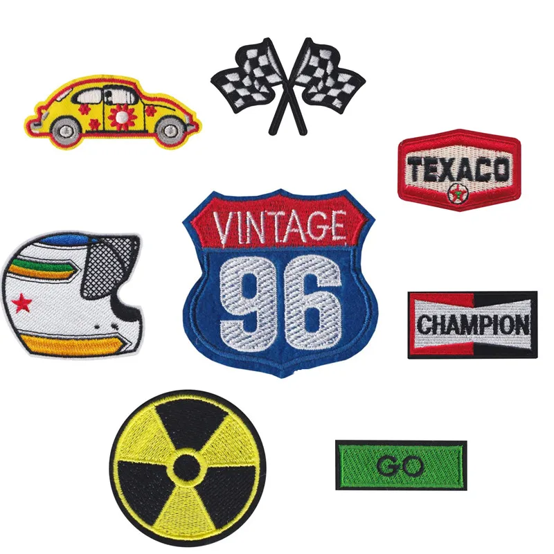 Punk Style Car Race Helmet Locomotive Badge Patch Embroidered Iron Patches for Clothing DIY Kids Clothes Stickers Badges
Punk Style Car Race Helmet Locomotive Badge Patch Embroidered Iron Patches for Clothing DIY Kids Clothes Stickers Badges