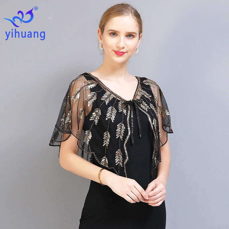 Women's Sequin Shawl Summer Short Cardigan Blouses 1920s Dress Accessory Shawls Mesh Party Covery Coat
Women's Sequin Shawl Summer Short Cardigan Blouses 1920s Dress Accessory Shawls Mesh Party Covery Coat
