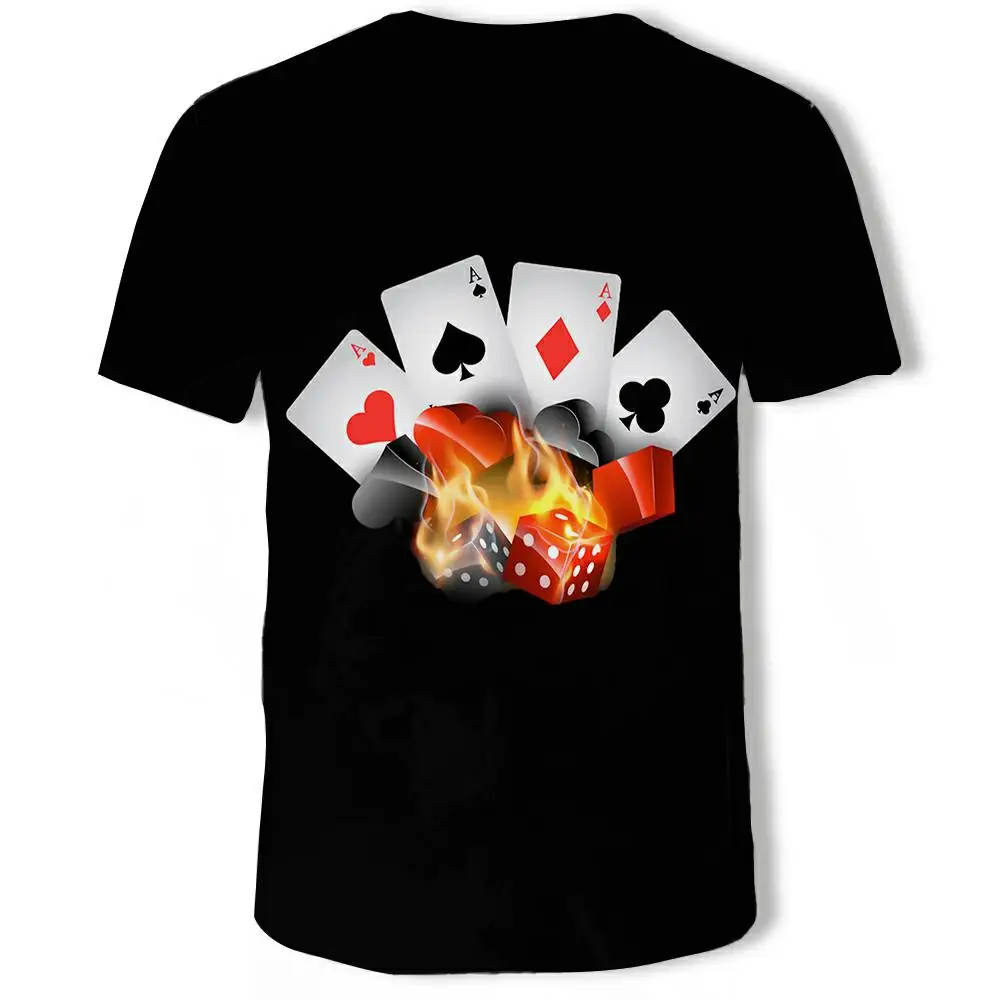 New Casual flame Poker Printed 3D T-Shirt Men Short Sleeve Tee Shirt Homme Black Design Tee Tops Male Summer Tops Drop Ship
New Casual flame Poker Printed 3D T-Shirt Men Short Sleeve Tee Shirt Homme Black Design Tee Tops Male Summer Tops Drop Ship