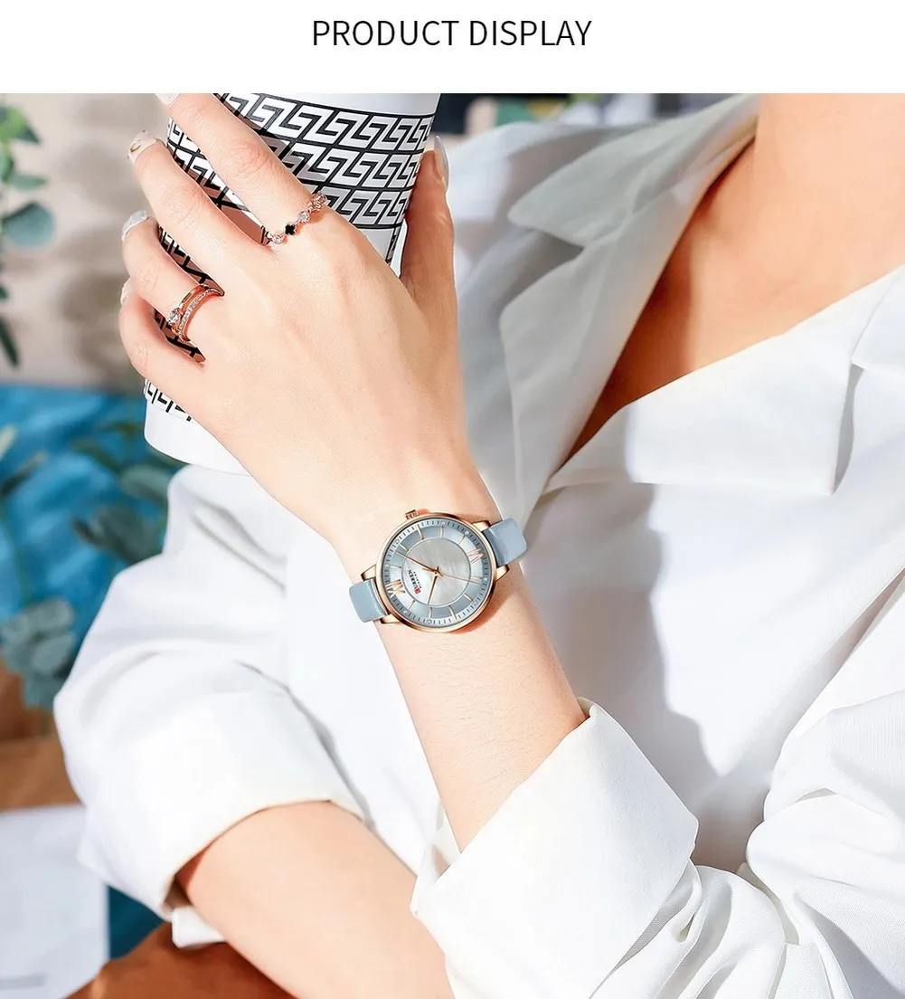 CURREN 2021 Ladies Watches Green Quartz Wrist Women Clock Elegant Charming Leather Wristwatches Luxury Branded
CURREN 2021 Ladies Watches Green Quartz Wrist Women Clock Elegant Charming Leather Wristwatches Luxury Branded