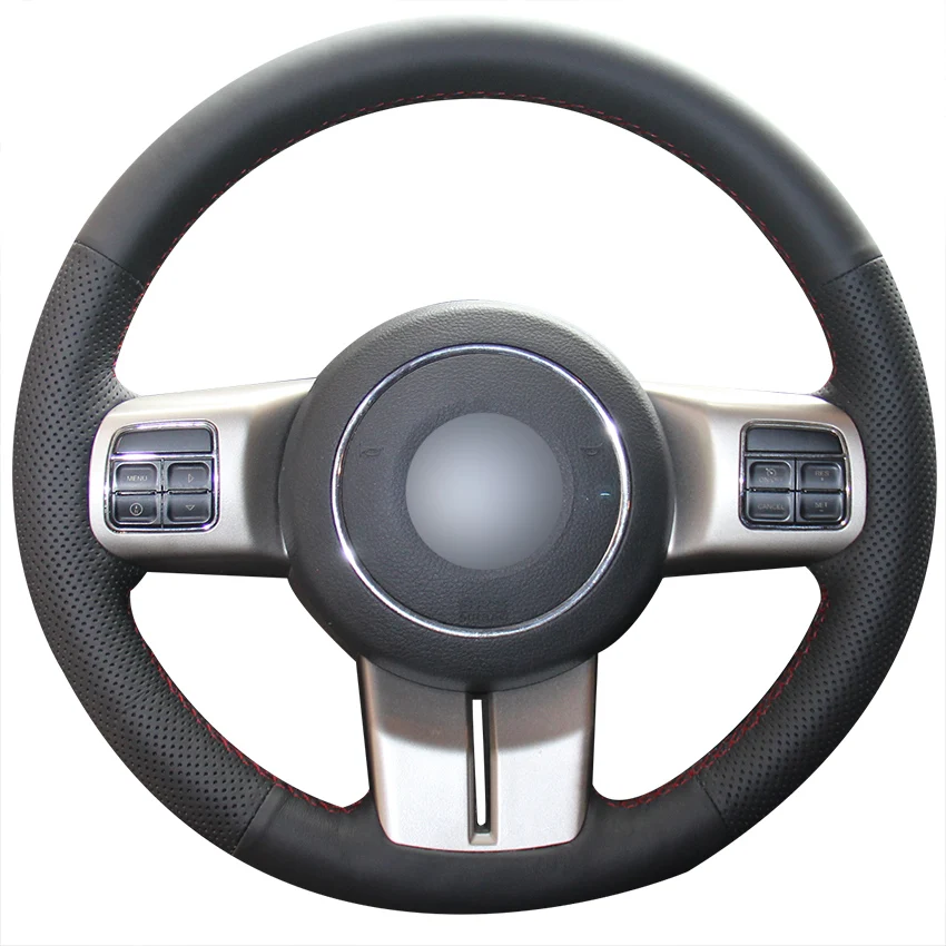 Hand-stitched Black Genuine Leather Anti-slip Car Steering Wheel Cover for Jeep Grand Cherokee 2011-2013 Compass Wrangler
Hand-stitched Black Genuine Leather Anti-slip Car Steering Wheel Cover for Jeep Grand Cherokee 2011-2013 Compass Wrangler