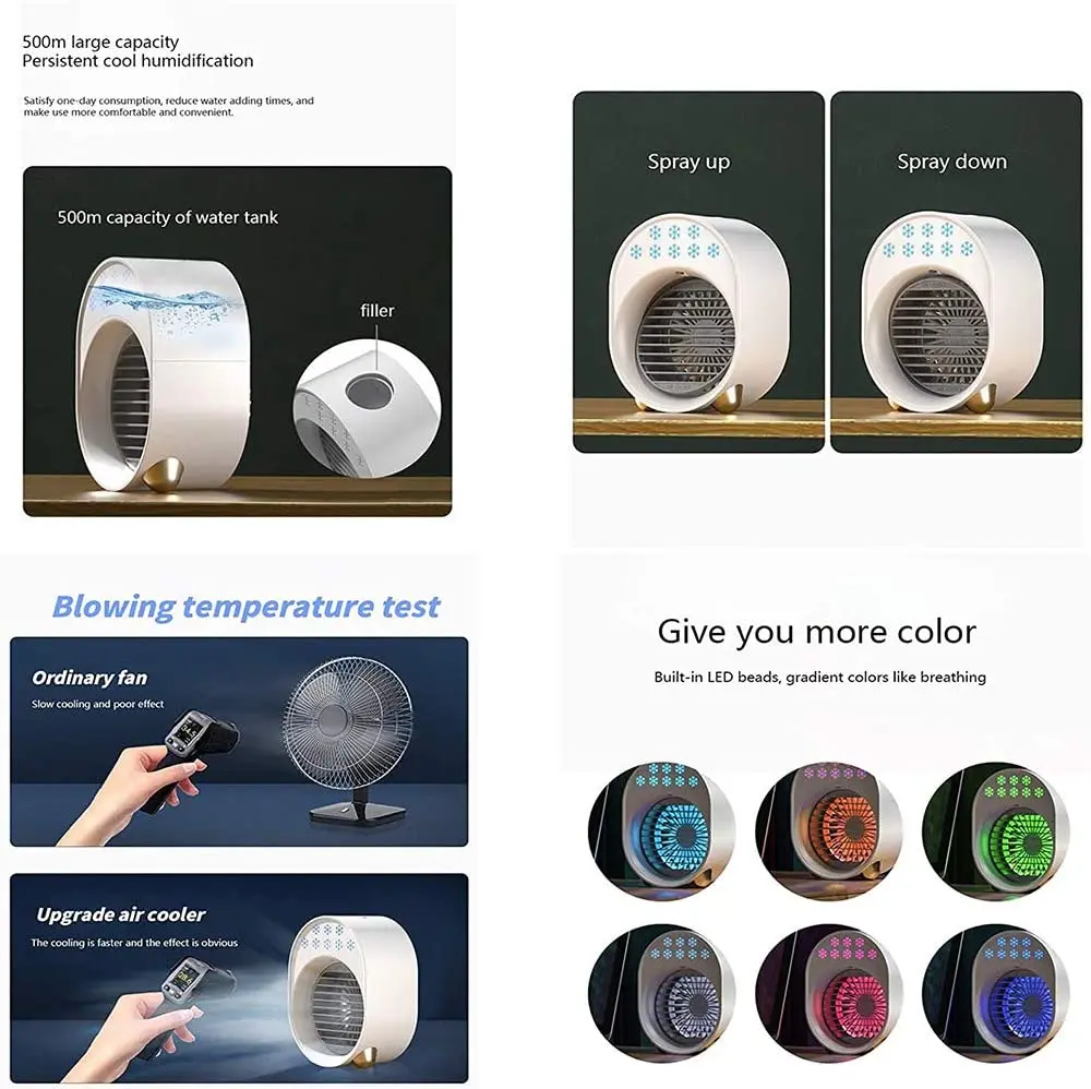 USB Fan Portable Air Conditioner Mini Air Conditioning Multi Function Humidifier Desk Type Air Cooler For Office And Home Use
USB Fan Portable Air Conditioner Mini Air Conditioning Multi Function Humidifier Desk Type Air Cooler For Office And Home Use