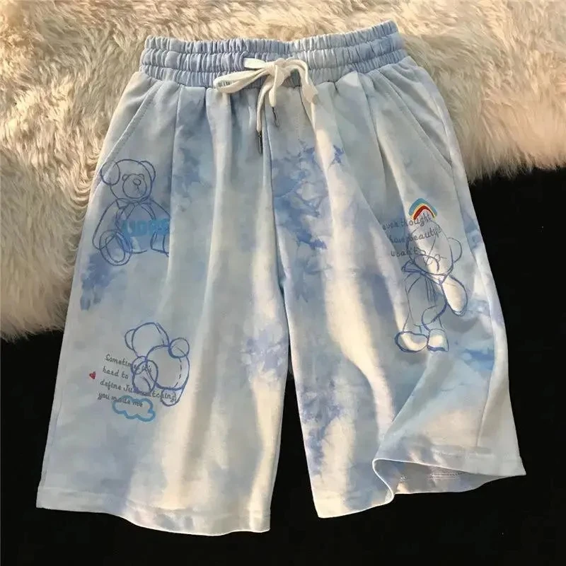 Shorts Women Casual Tie Dye Heart Embroidery High Waist Harajuku Short Pant Female Summer Loose Bottoms Plus Size Streetwear New
Shorts Women Casual Tie Dye Heart Embroidery High Waist Harajuku Short Pant Female Summer Loose Bottoms Plus Size Streetwear New