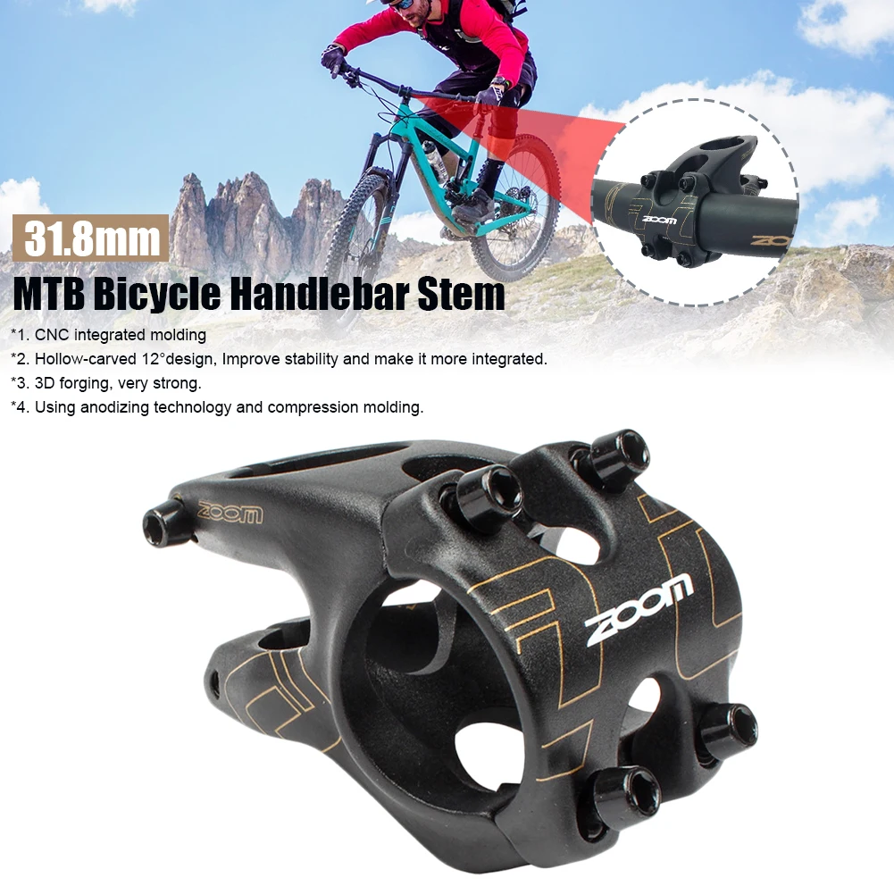 MTB Bicycle Handlebar Stem 31.8mm 12 Degree Mountain Bike Stem Aluminum Alloy AM/DH/DJ/FR Cycling Bike Parts Accessories
MTB Bicycle Handlebar Stem 31.8mm 12 Degree Mountain Bike Stem Aluminum Alloy AM/DH/DJ/FR Cycling Bike Parts Accessories