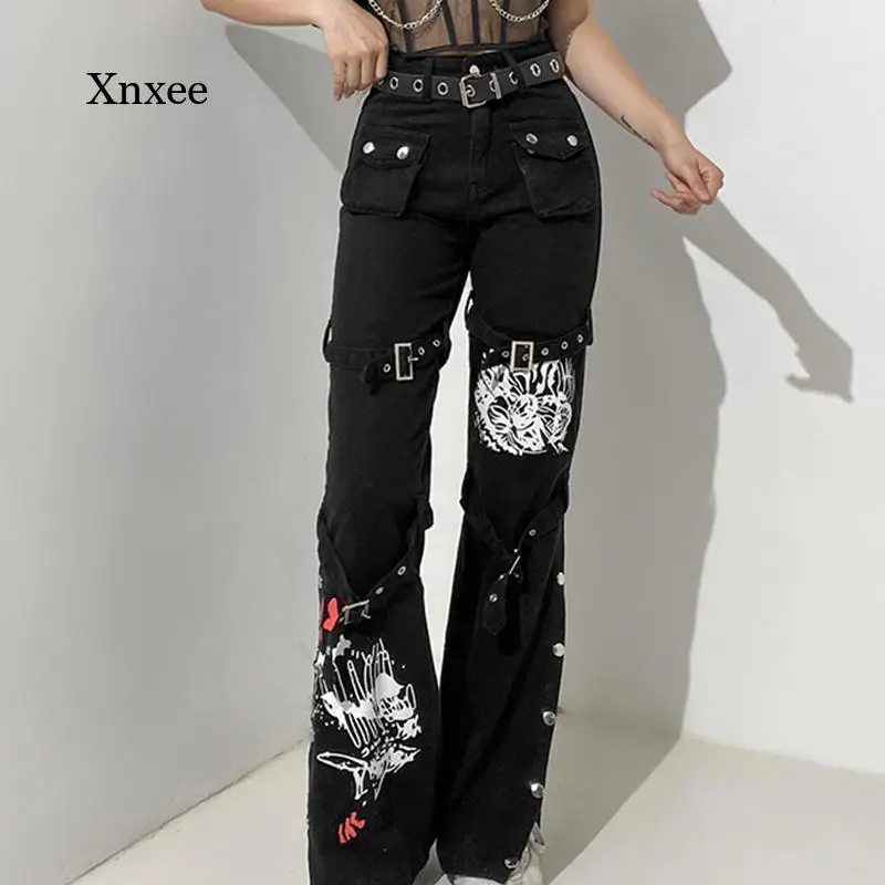 Women Black Trousers Gothic Bandage Baggy Aesthetic Harajuku Cartoon Print Dark Academia Hight Waist Pants Straight Bottoms
Women Black Trousers Gothic Bandage Baggy Aesthetic Harajuku Cartoon Print Dark Academia Hight Waist Pants Straight Bottoms