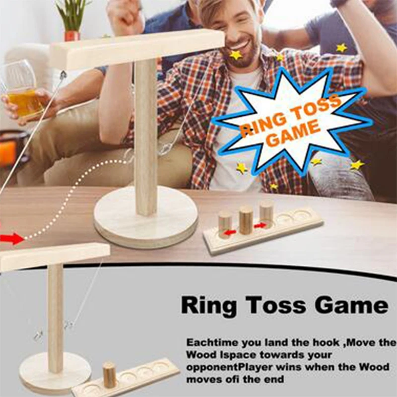 Throwing Ring Game for Kids and Adults Handmade Wooden Ring Toss Hooks Set Toy Fast-paced Bars Interactive Battle Game for Indoo 
Throwing Ring Game for Kids and Adults Handmade Wooden Ring Toss Hooks Set Toy Fast-paced Bars Interactive Battle Game for Indoo