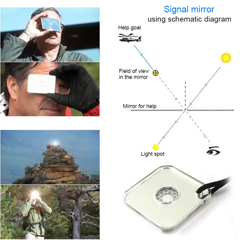 Practical Adventure Mirror Outdoor Emergency Survival Reflective Signal Mirror Hiking Camping First Aid Supplies Survival Tool
Practical Adventure Mirror Outdoor Emergency Survival Reflective Signal Mirror Hiking Camping First Aid Supplies Survival Tool