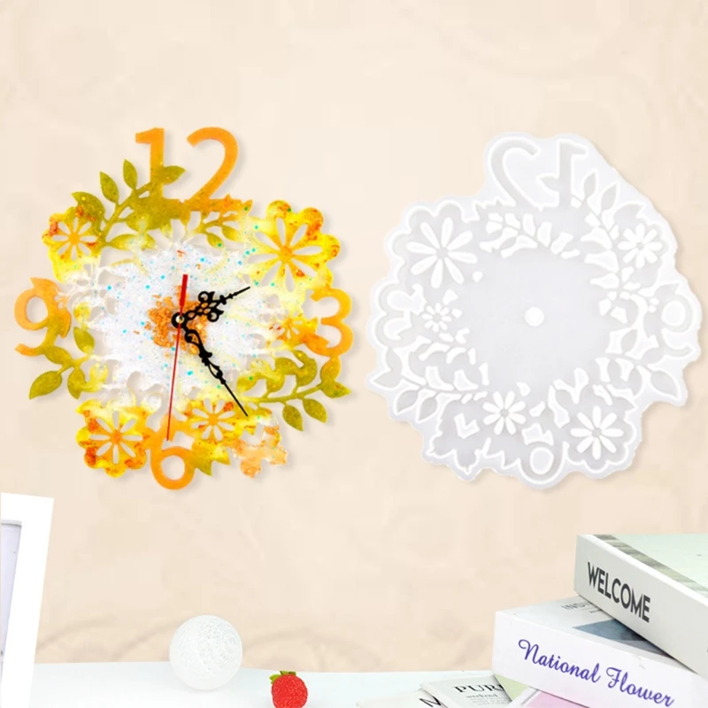 Flower Clock Wall Decoration Crystal Epoxy Resin Mold Hanging Ornaments Casting Silicone Mould DIY Crafts Home Decortives P9YF
Flower Clock Wall Decoration Crystal Epoxy Resin Mold Hanging Ornaments Casting Silicone Mould DIY Crafts Home Decortives P9YF