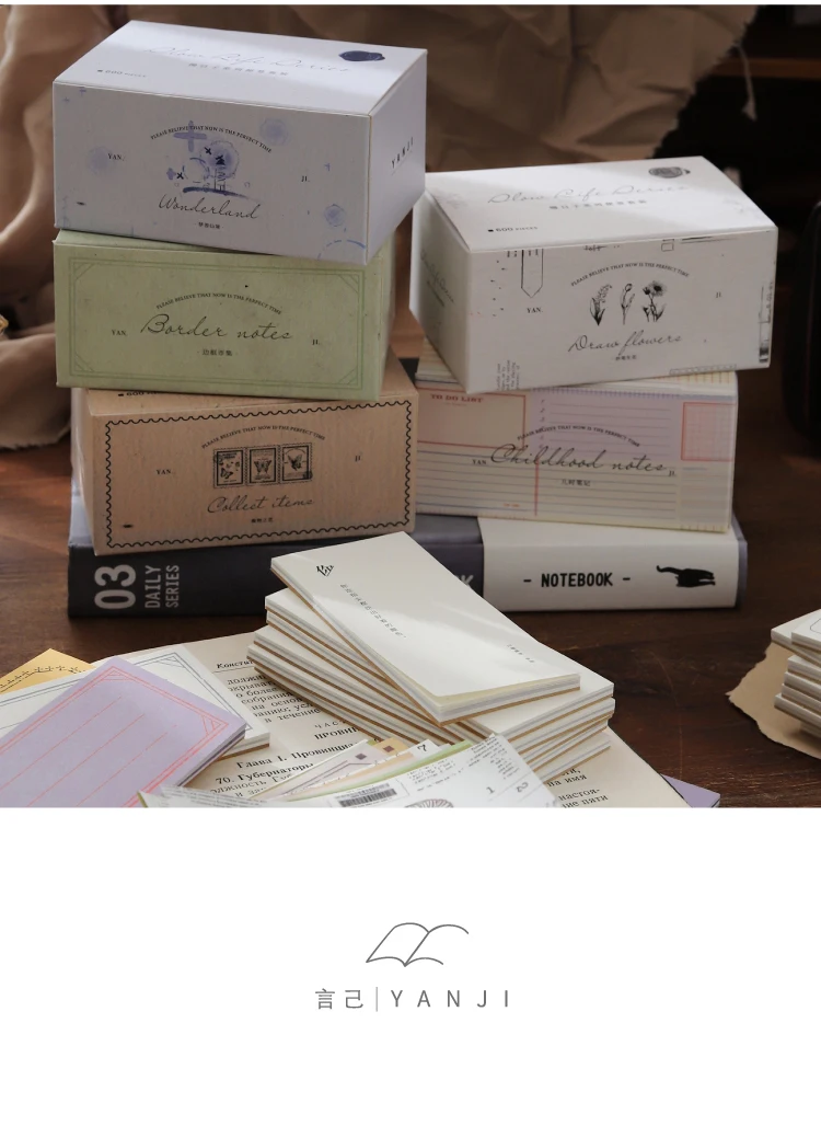 600 PCS Retro Flowers Plant Simple MEMO Vintage Travel Ticket Basic Grid Note Daily Label DIY Scrapbooking Book Paper Stationery
600 PCS Retro Flowers Plant Simple MEMO Vintage Travel Ticket Basic Grid Note Daily Label DIY Scrapbooking Book Paper Stationery
