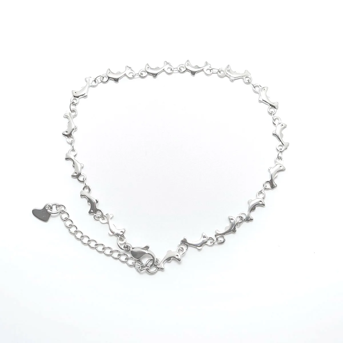 Fashion Ocean Jewelry Women Anklet 304 Stainless Steel Silver Color Dolphin Animal Shape Anklet 22.5cm(8 7/8") long , 1 Piece
Fashion Ocean Jewelry Women Anklet 304 Stainless Steel Silver Color Dolphin Animal Shape Anklet 22.5cm(8 7/8") long , 1 Piece